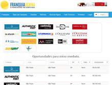 Tablet Screenshot of franquiaagora.com.br